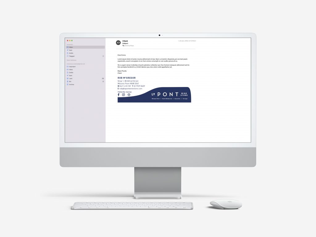 Personalised email signature banner design