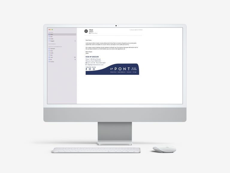 Personalised email signature banner design